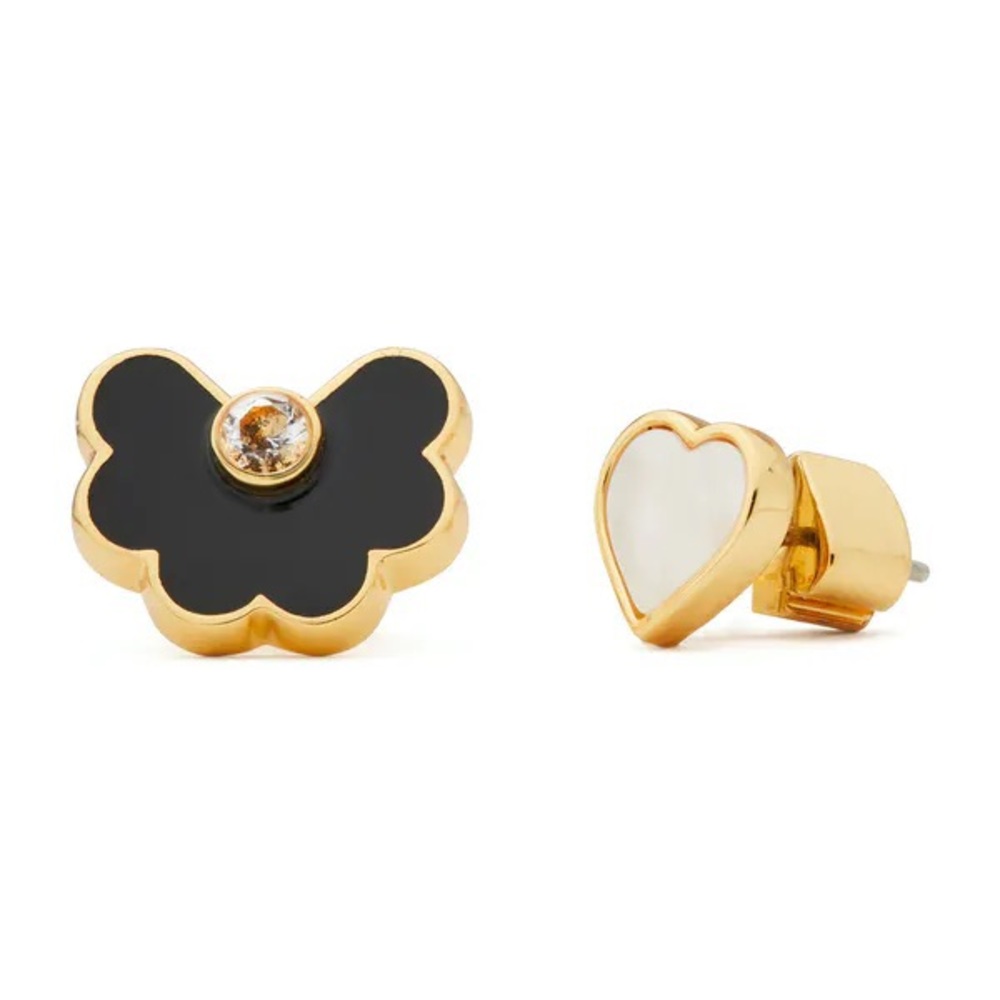 Kate Spade Flower Heart Mismatched Stud Earrings NWOT❗️Sale❗️